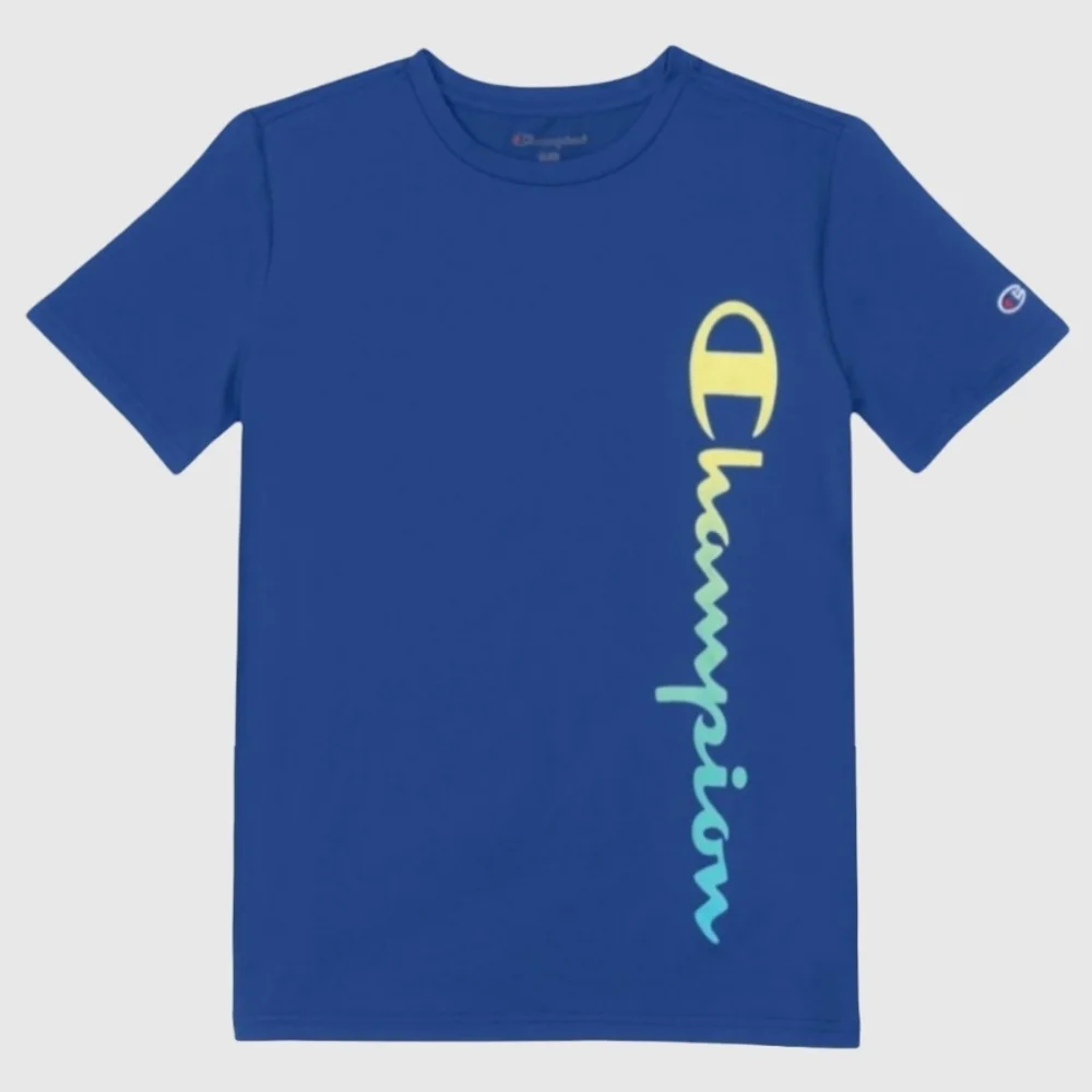 Champion Boy Blue and Light Blue Tees Size 10/12